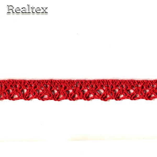 Кружево вязаное  13мм 13.01.085 цв.16 красный