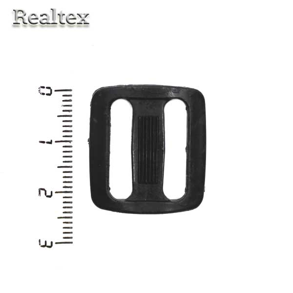 Пряжка двухщелевая 20мм ДЩ цв.черный