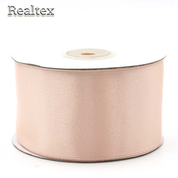 Лента атласная 50мм Realtex (32,9м) цв.043 розово-персиковый 