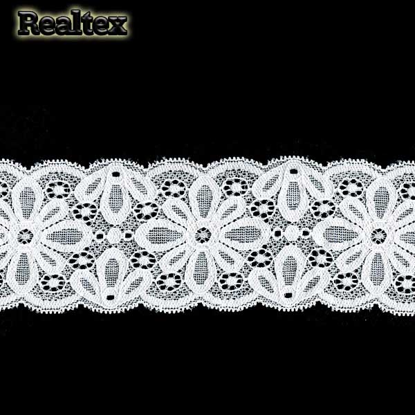 Кружево стрейч  70мм TBY 8030 цв.1 белый
