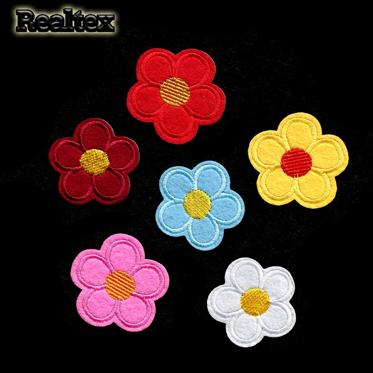  Термоаппликации Realtex H-0357 "Цветок" цв.ассорти