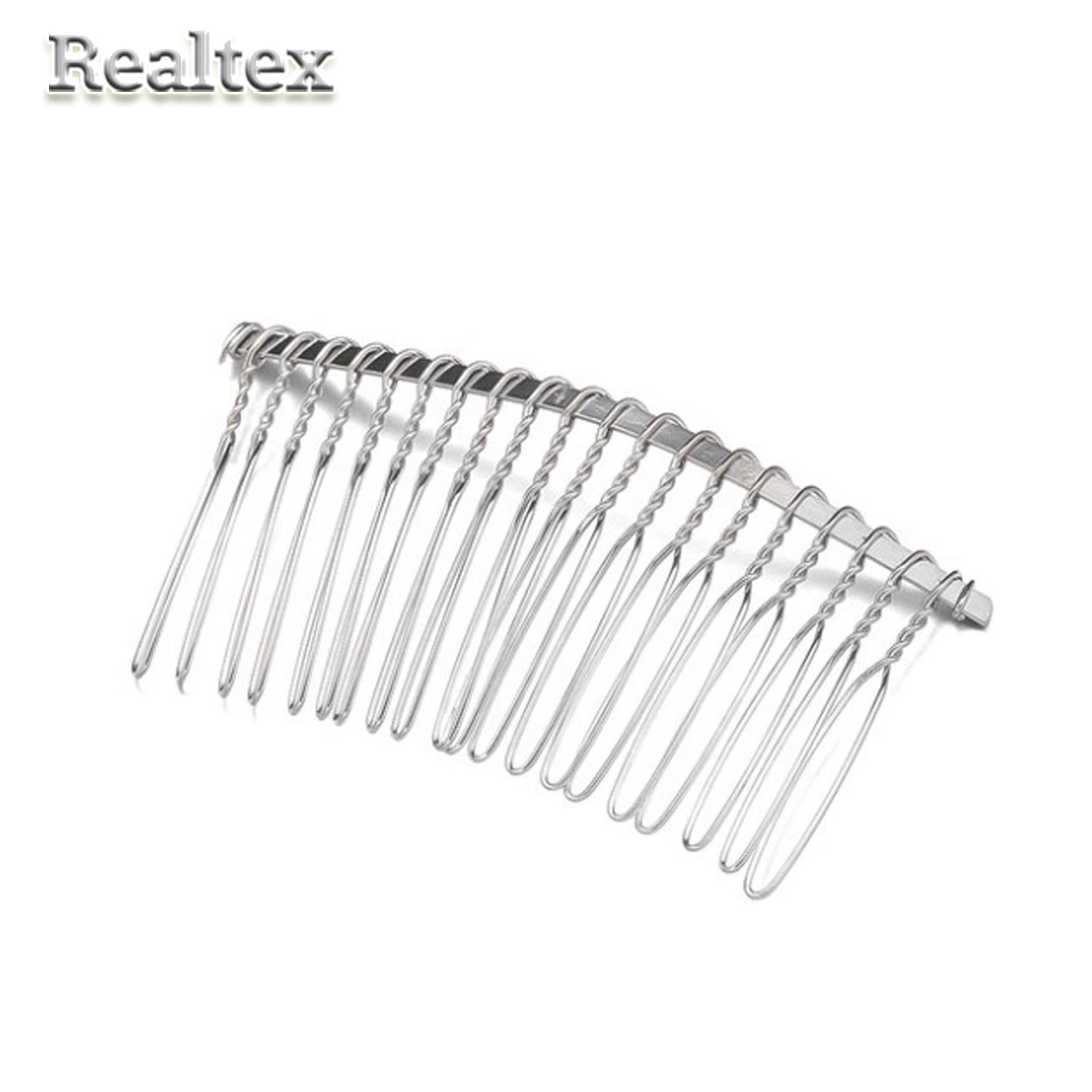 Гребень "Realtex" металл.  80*45мм (10шт) цв.никель