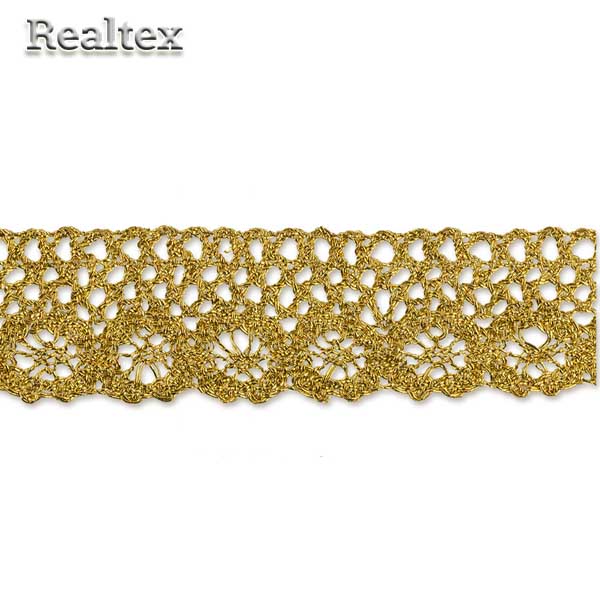 Тесьма металлизированная 24мм MTR-27 цв.золото 