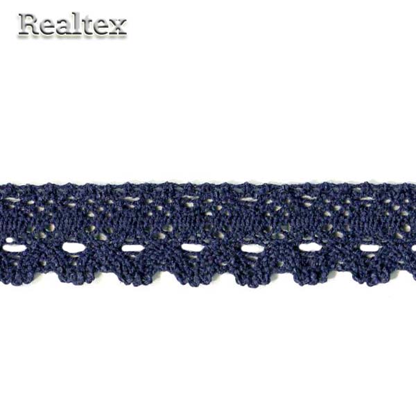 Кружево вязаное  25мм 25.01.117 цв.24 темно-синий