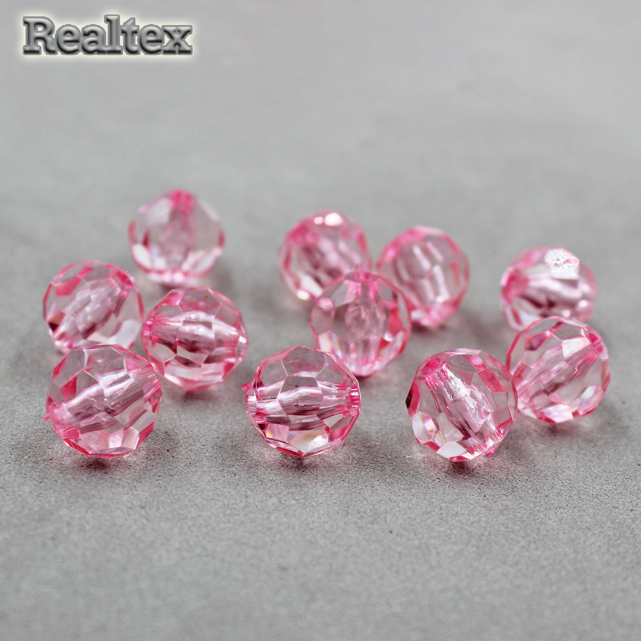 Бусины акриловые 3243 14мм (100гр) цв.02 розовый