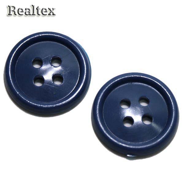 Пуговицы 4 прокола 17мм цв.темно-синий 