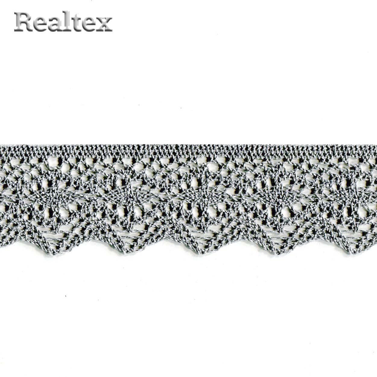 Кружево вязаное  42мм 42.01.081 цв.07 серый