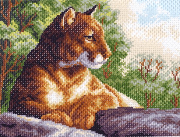 Рисунок на канве МП №1187 "Пума" 28х37см