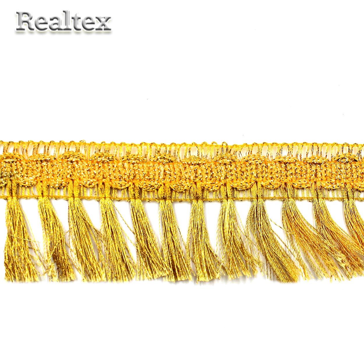 Бахрома металлизированная 55мм 6058 цв.золото 
