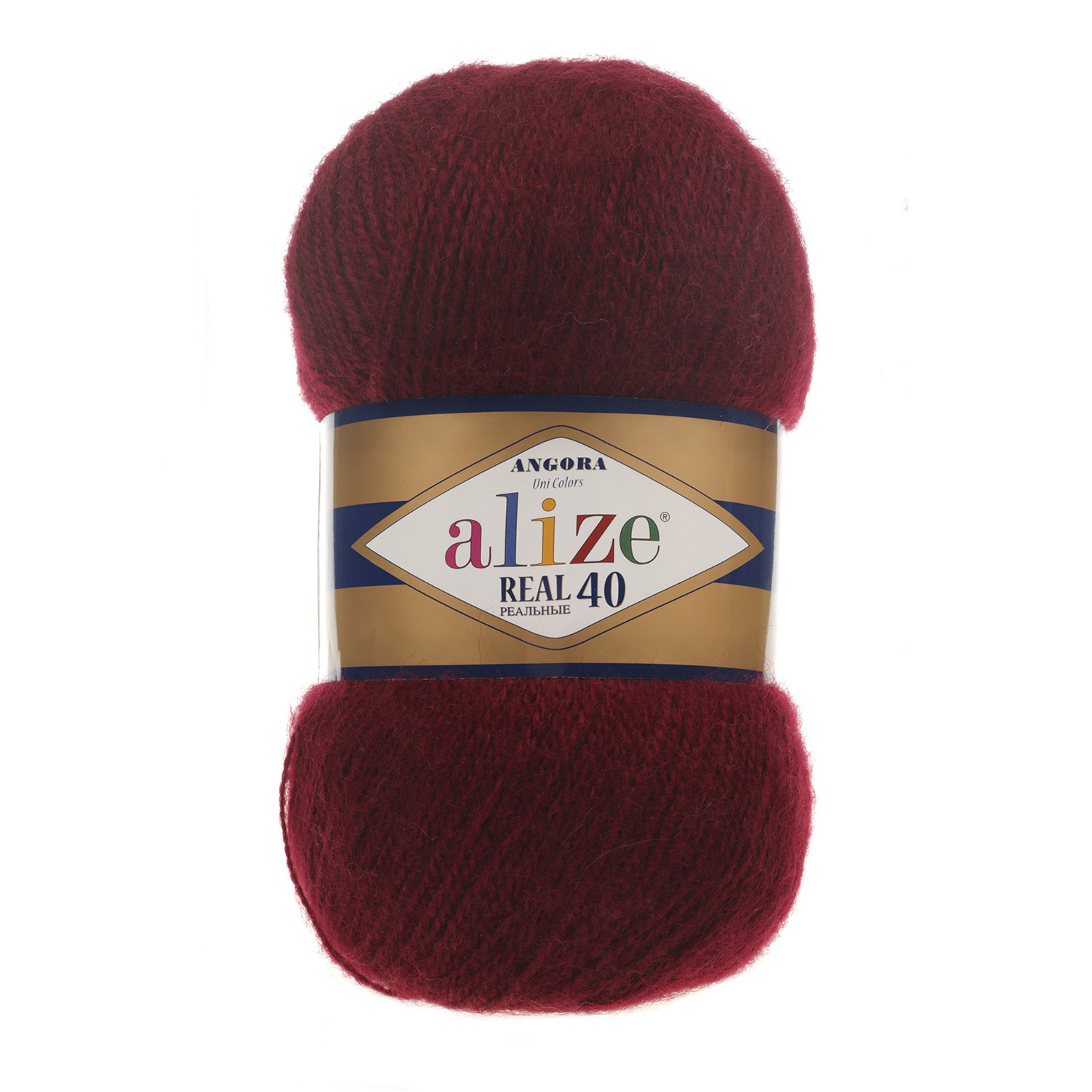 Пряжа "Angora Real 40" (100грг) цв.057 бордовый