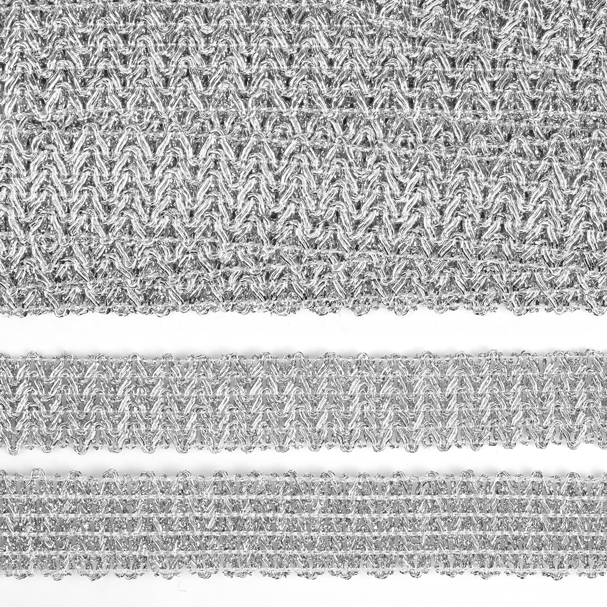 Тесьма металлизированная  30мм TBY 13-15932 цв.серебро