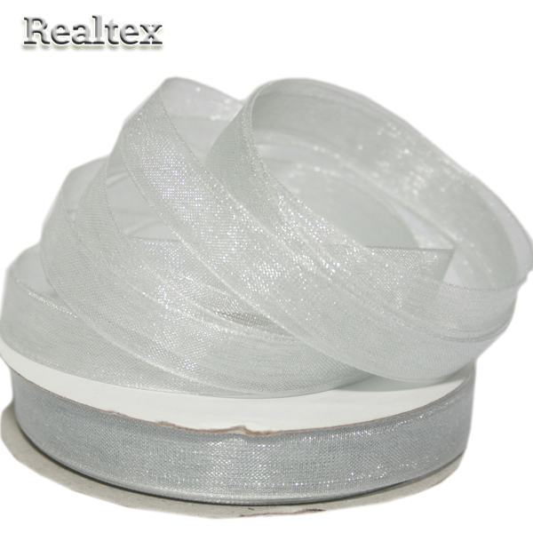 Лента капроновая  6мм Realtex цв.3142 св.серый