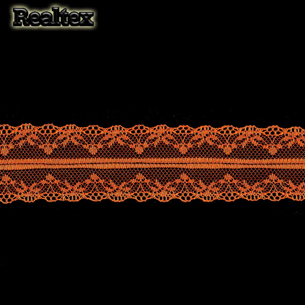 Кружево капроновое  40мм TBY 150-1 (27,4м) цв.016 оранжевый