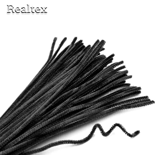 Проволока "Синель" Реалтекс для творчества N d-6мм 30см (100шт) цв.А-026 черный