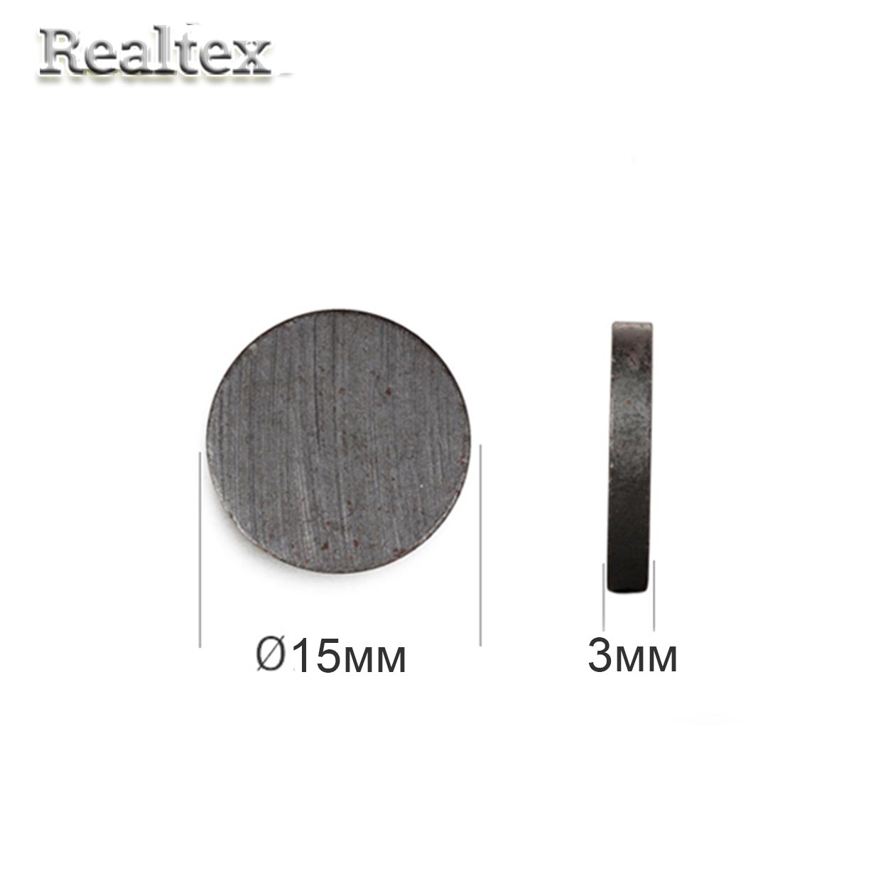 Магнит ферритовый Realtex 15мм*3мм (70шт)