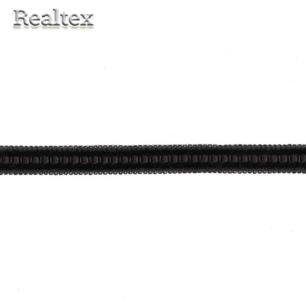  Резинка для бретелей  Realtex 12мм №12611 цв.черный