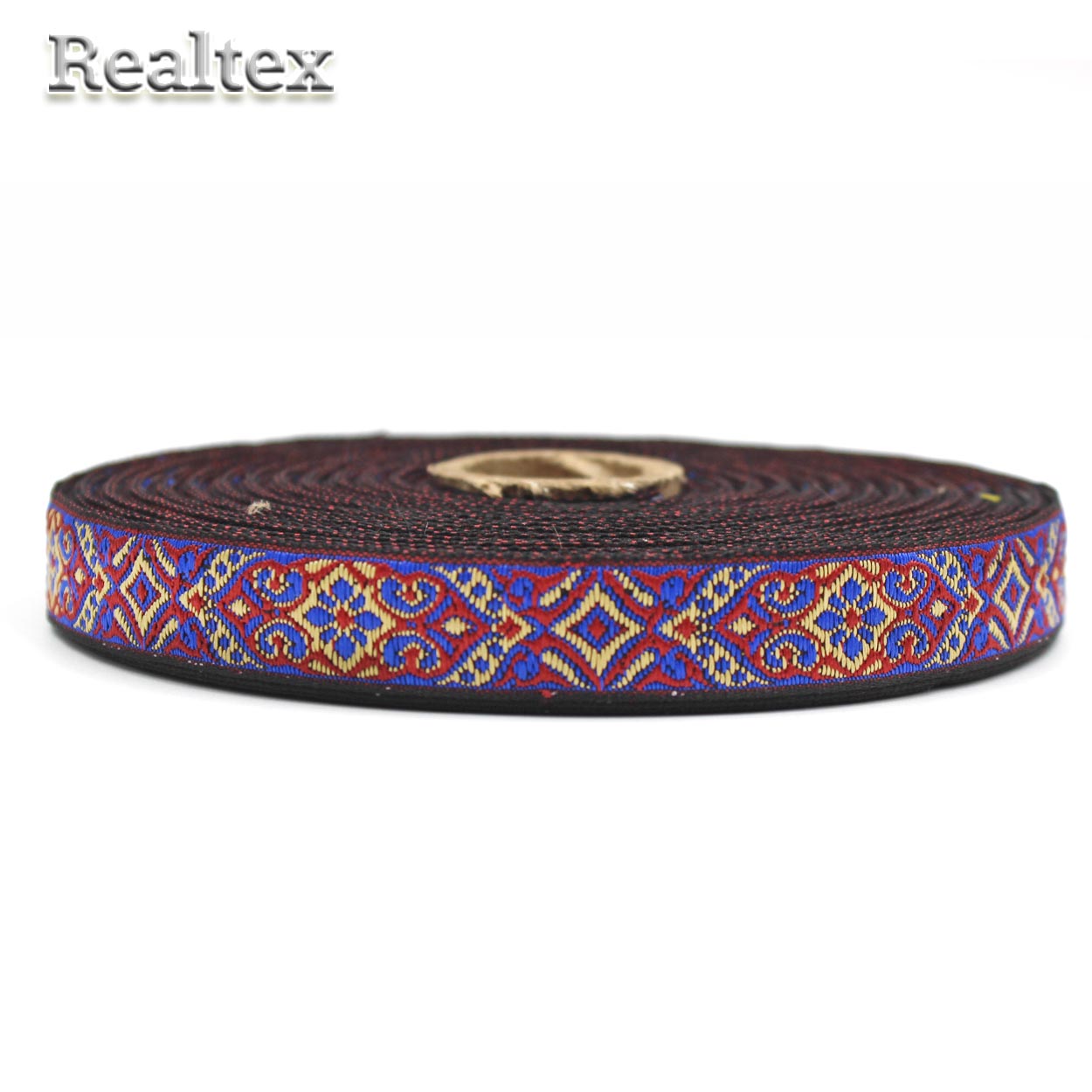 Тесьма жакардовая 18мм с1851г17 рис.9188 (25м) цв.злектрик