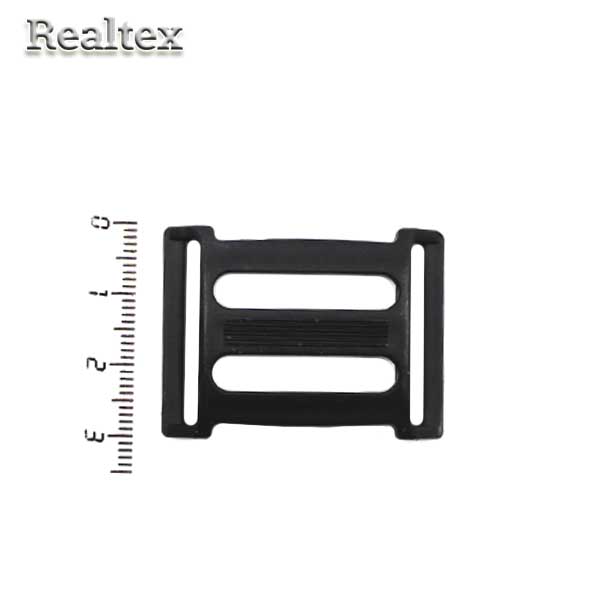 Пряжка четырехщелевая 25мм ЧЩ цв.черный