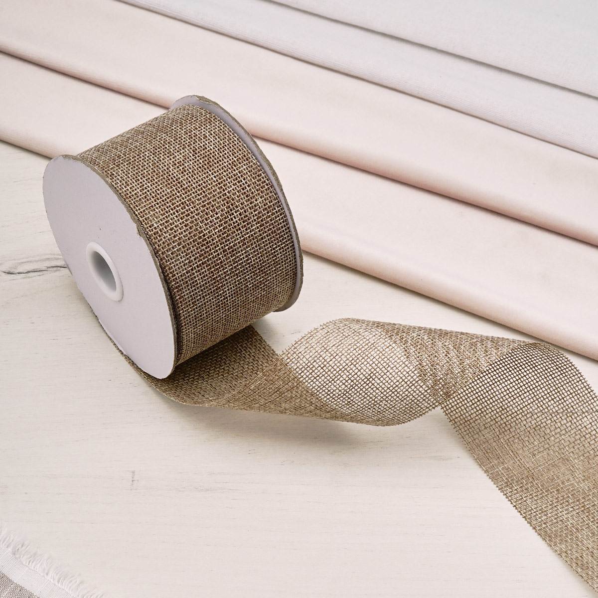 Лента джутовая декоративная 60мм 3AR3225 (15м) цв.льняной