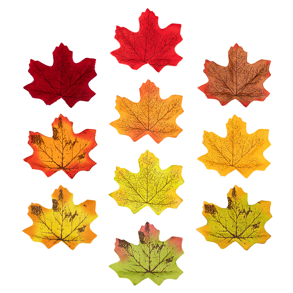 Листики ALT-01 клён 8*7см цв.MIX