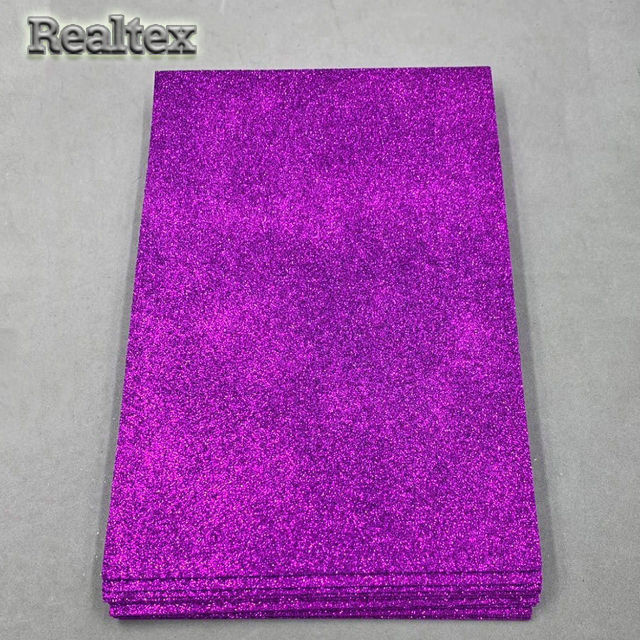 Фоамиран глиттерный Реалтекс 2мм цв.28 фиолетовый