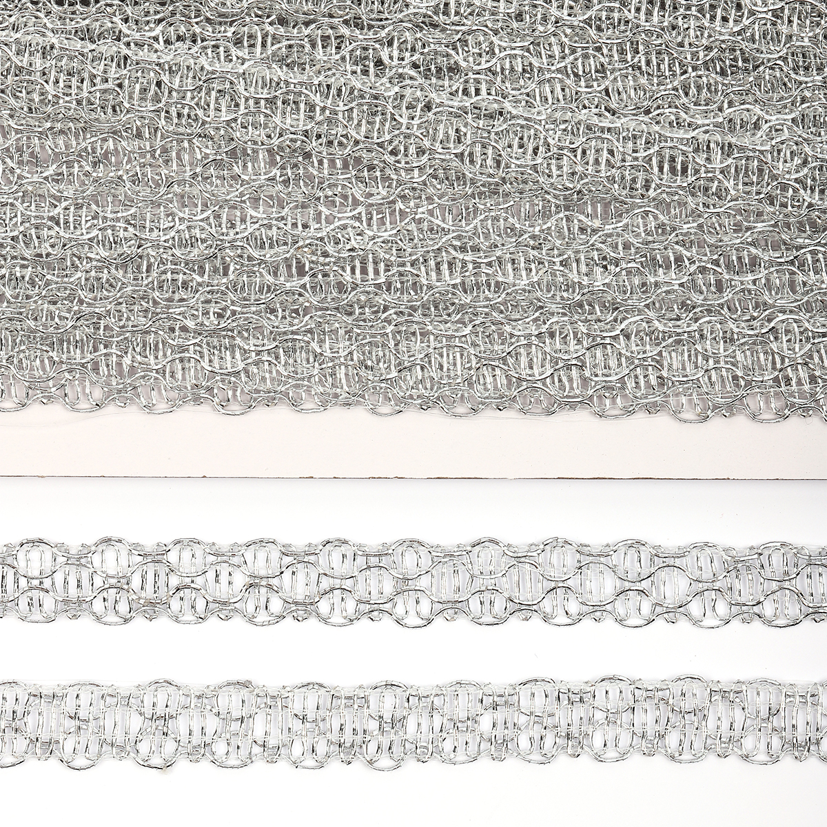 Тесьма металлизированная 12мм TBY 916 цв.серебро