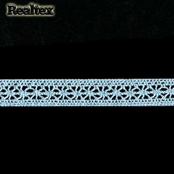 Кружево вязаное  15мм 15.01.099 (25м) цв.20 св.голубой 