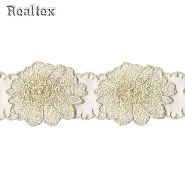 Кружево на сетке  65мм MS 56-4017 цв.молочный/1003/молочный