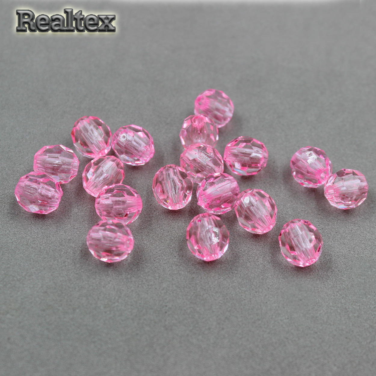 Бусины акриловые 3241 10мм (100гр) цв.02 розовый