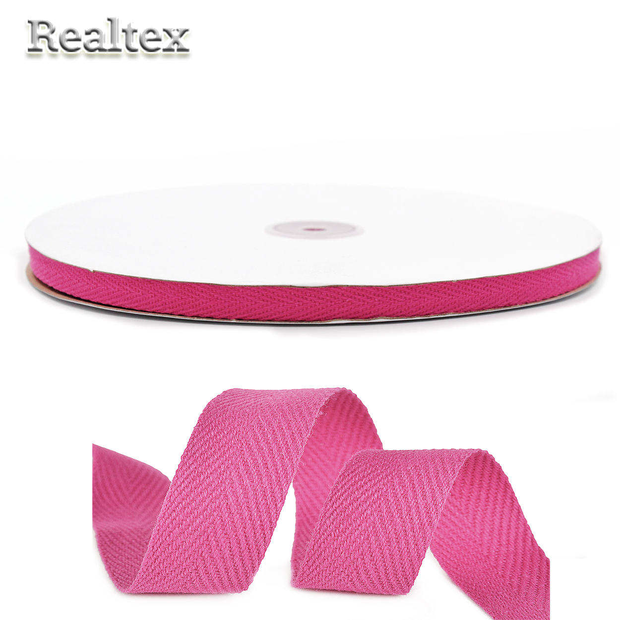 Тесьма киперная 10мм TBY.CT101402 2.5г/м цв.A1402 розовый неон