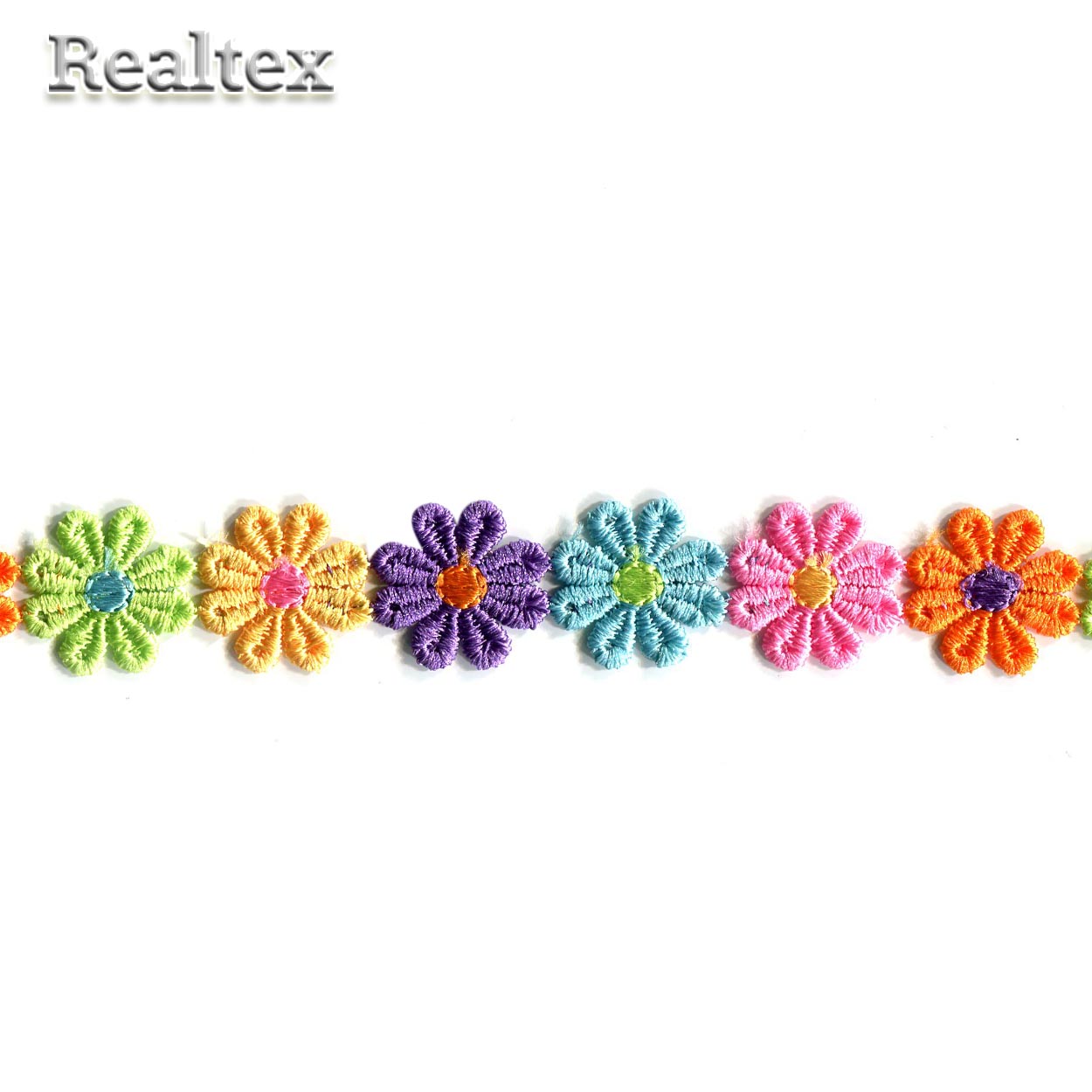 Кружево гипюр  25мм 122431 цв.мульти