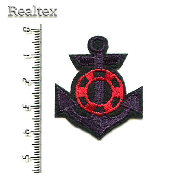  Термоаппликации Реалтекс S-0694 "Якорь" цв.синий/красный