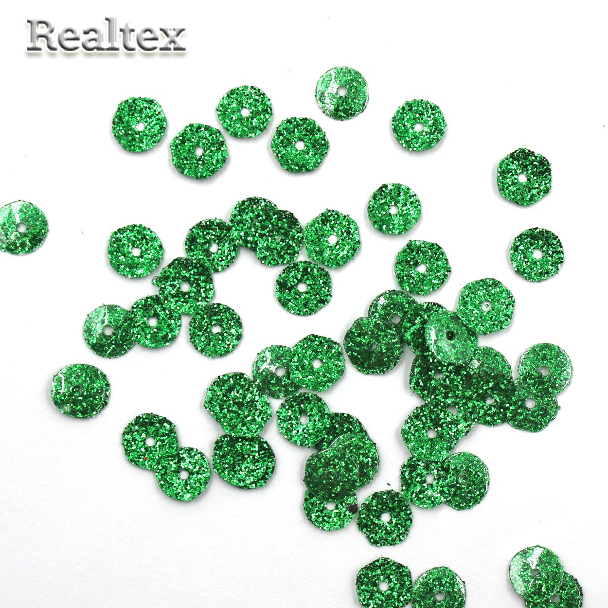 Пайетки "Астра" (10гр) "глиттер" 6мм цв.9630 зелёный