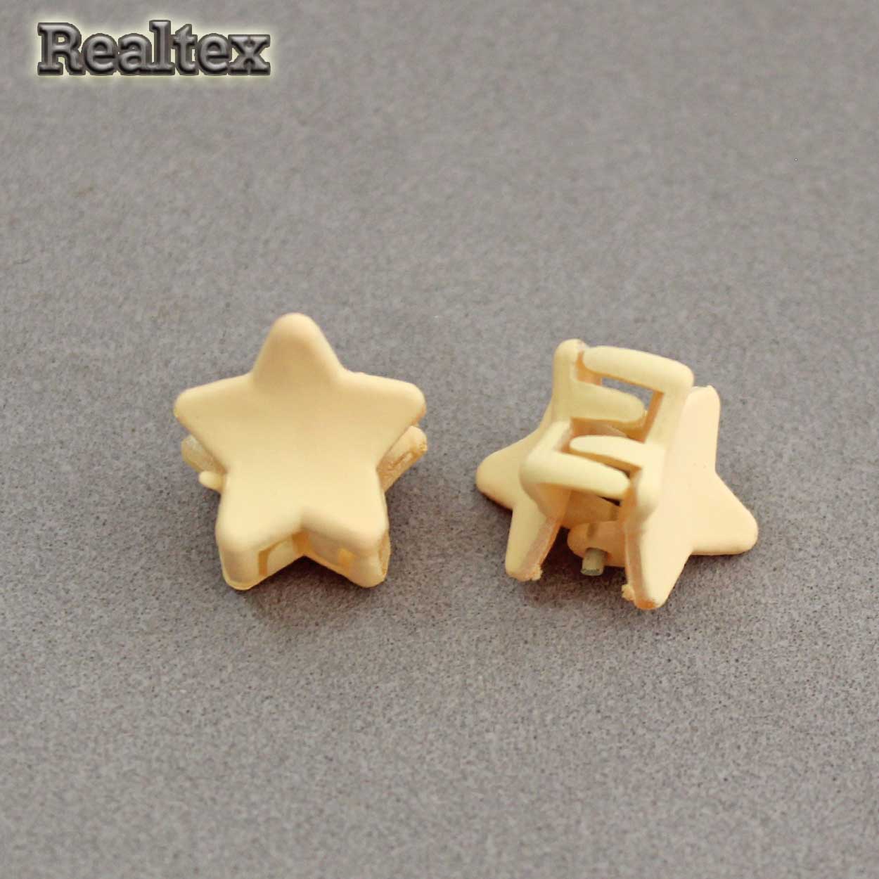 Заколка-краб мини 29553 "Звездочка" (2шт) цв.бежевый