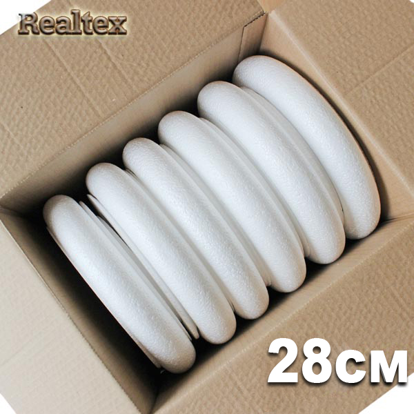 Заготовка для декорирования Кольцо (венок) 28см (6шт) (пенопласт пористый)