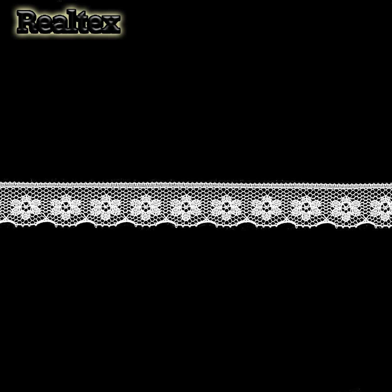 Кружево капроновое Реалтекс  15мм SC 136-1 (25м) цв.белый