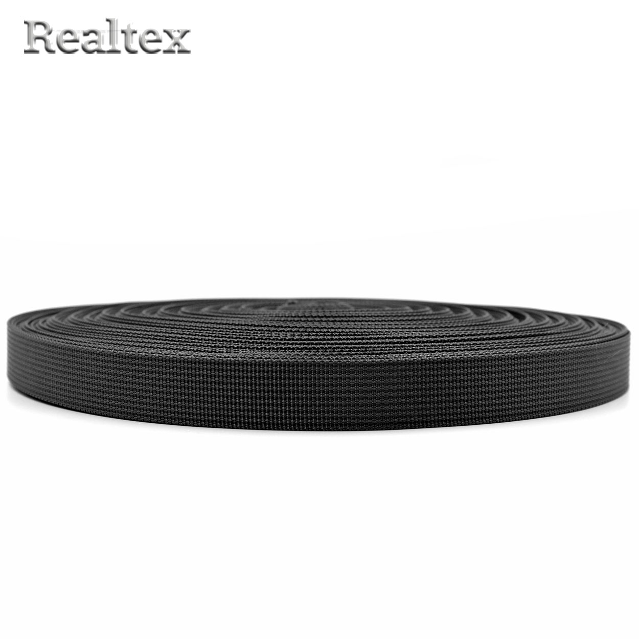  Лента ременная Realtex Premium 20мм (45,7м) цв.черный