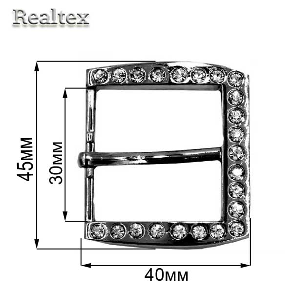 Пряжка металлическая CKB 3647 цв.черный никель 