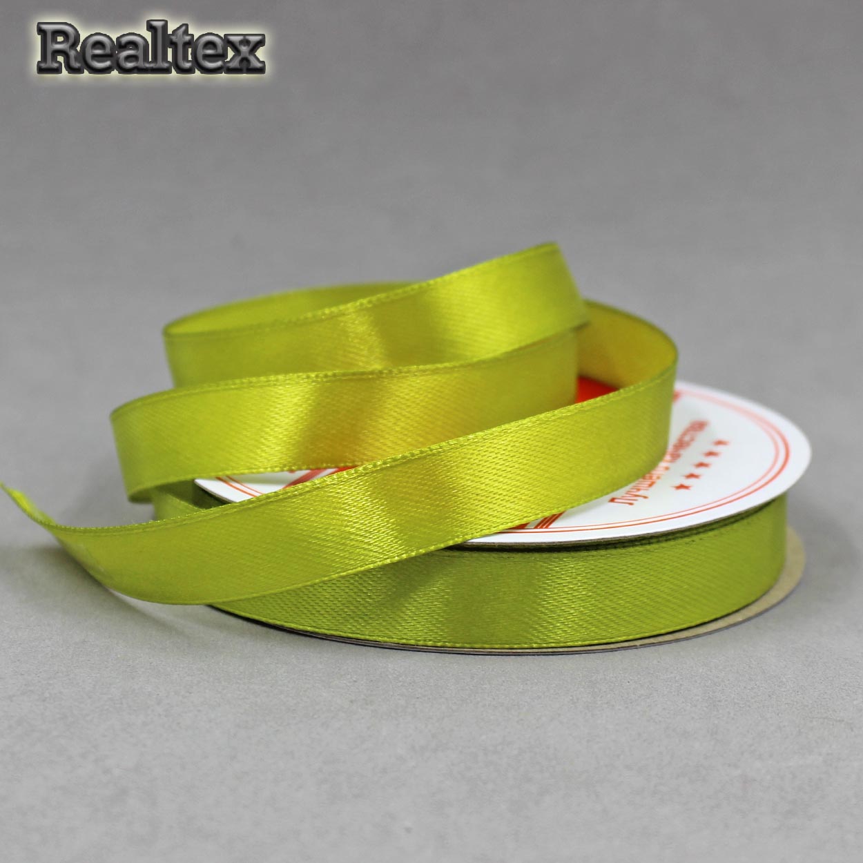 Лента атласная 12мм Realtex (27,4м) цв.148 оливковый