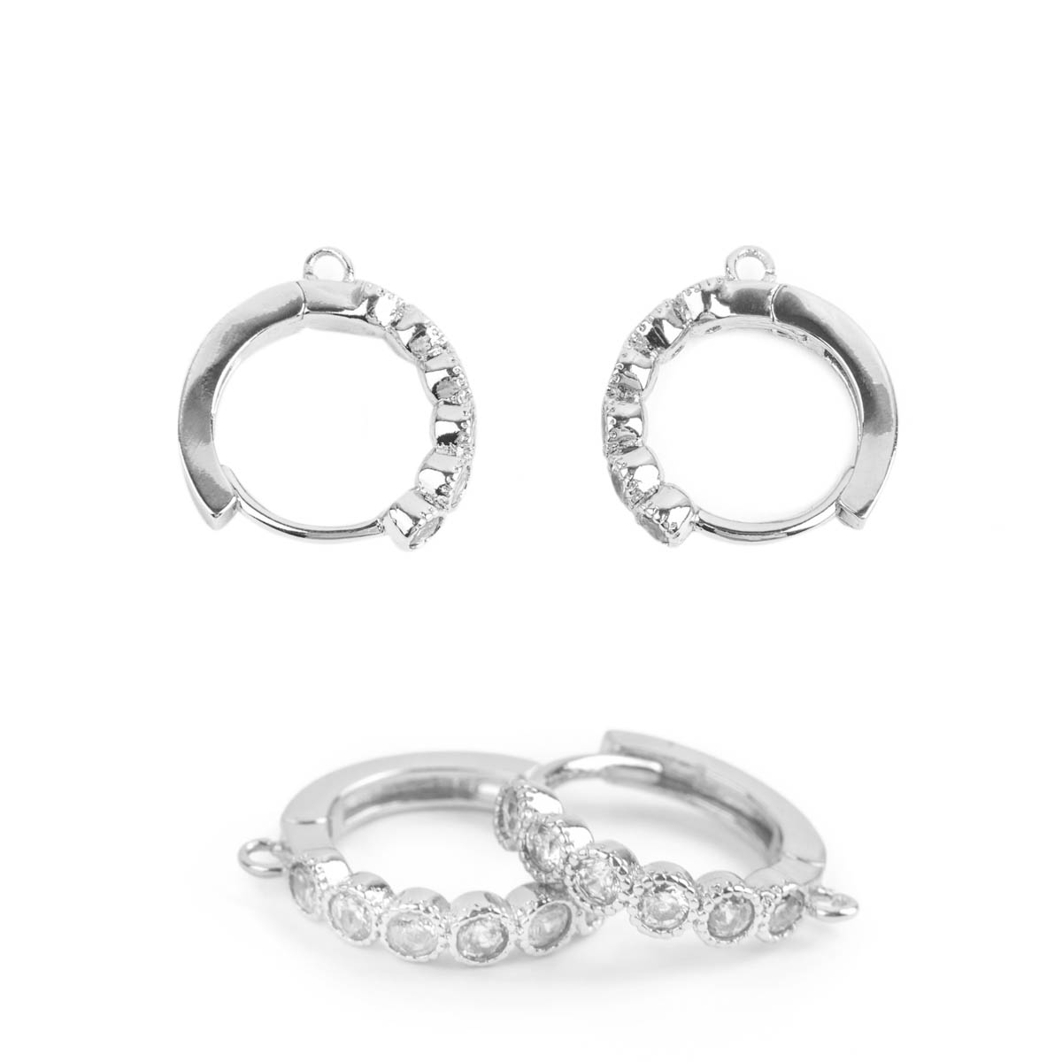 Швензы для серег "Zlatka" FMK-H19 (2шт) цв.01 серебро