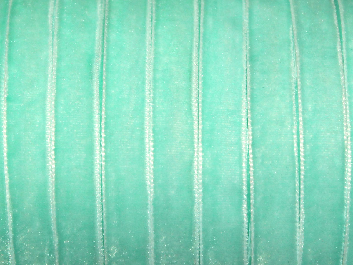 Лента бархатная УТ 10мм цв.8573 голубая бирюза 