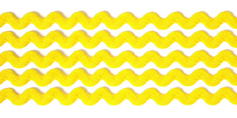 Тесьма"Вьюнчик" 5мм цв.J010 желтый