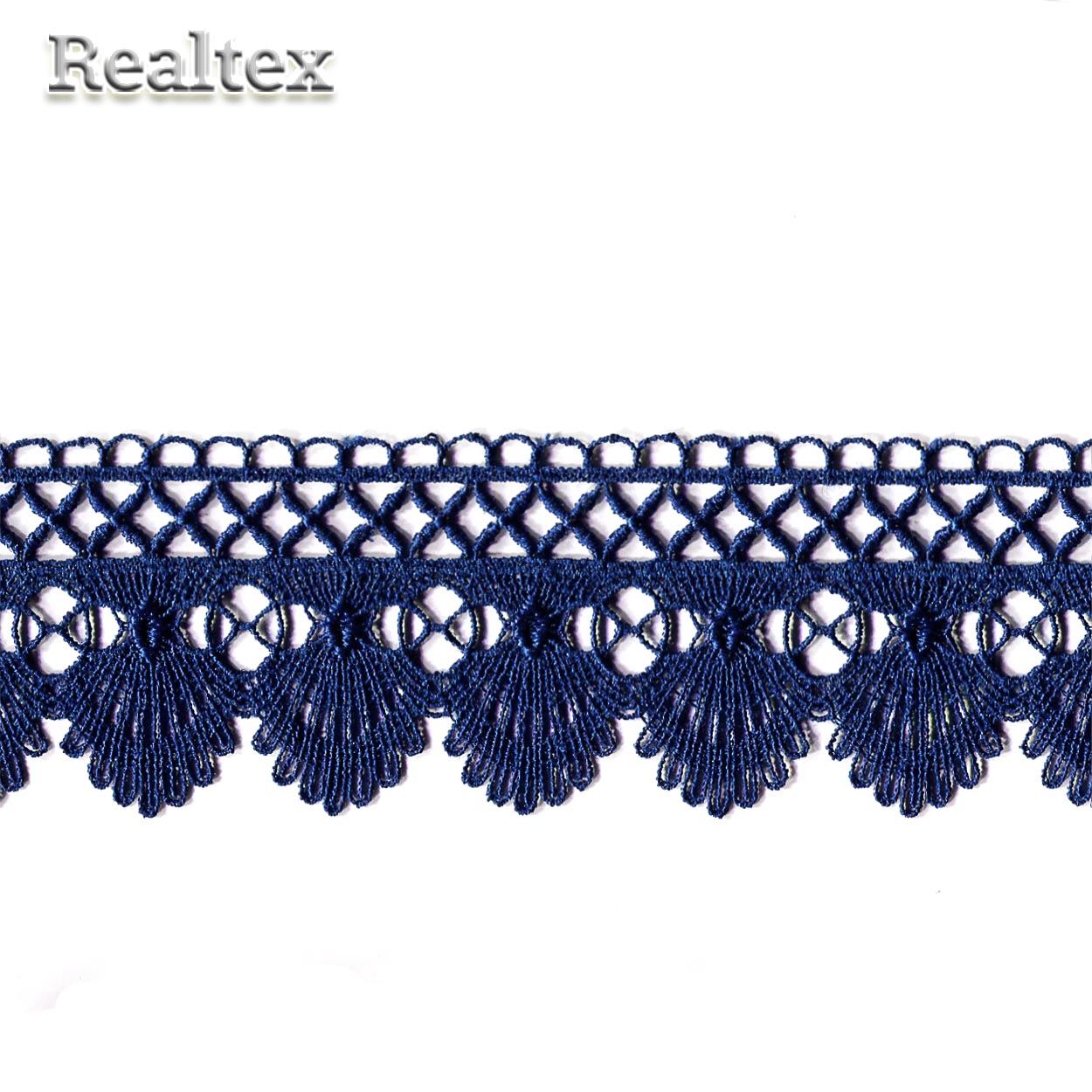Кружево  гипюр  Realtex  51мм LF-351 цв.05 темно-синий 