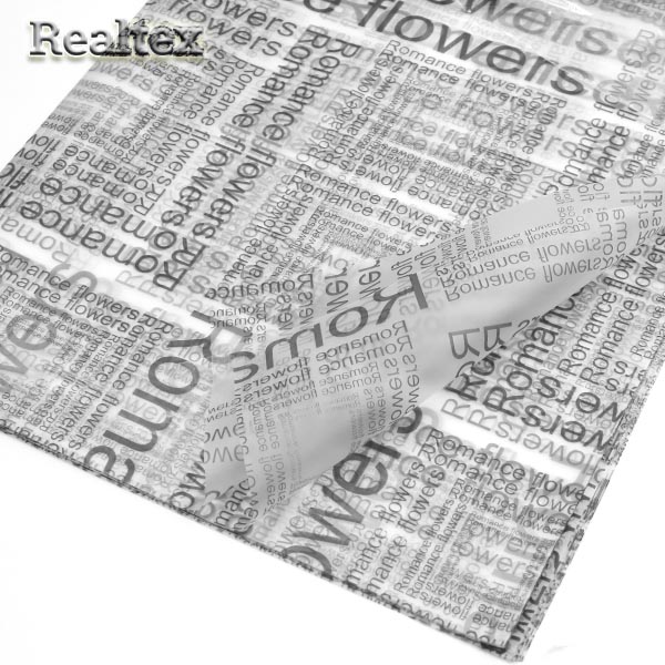  Материал упаковочный Реалтекс пластик R-16 "Газета" 60*60см (20шт) цв.серый