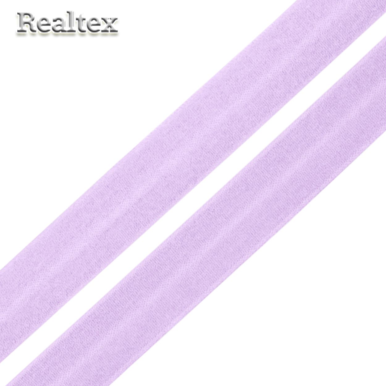 Косая бейка стрейч матовая 15мм (50м) цв.F165 нежная сирень