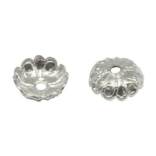 Розетка для бус 17-0004 7*2мм цв.серебро