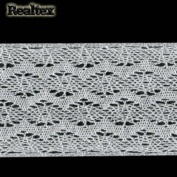 Кружево вязаное  85мм 85.01.132 (25м) цв.06 св.серый