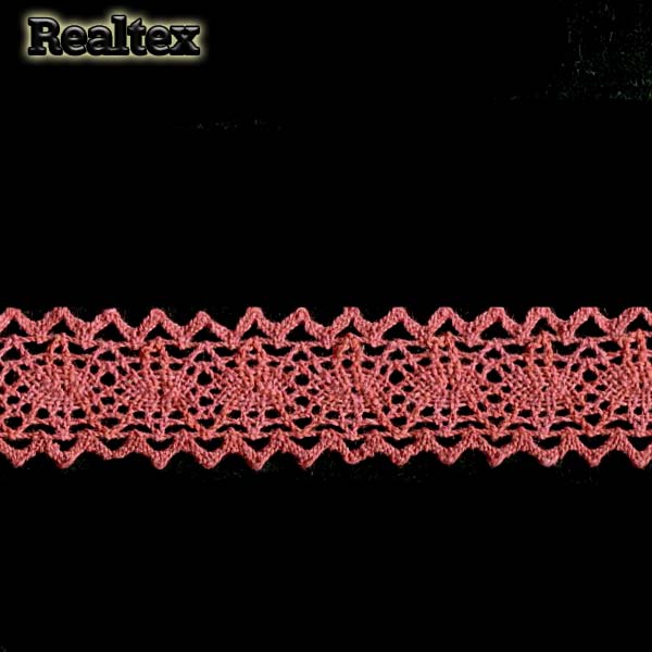 Кружево вязаное  25мм 25.01.079 цв.кирпичный