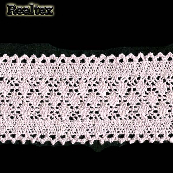 Кружево вязаное  85мм 85.01.121 (25м) цв.11 светло-розовый