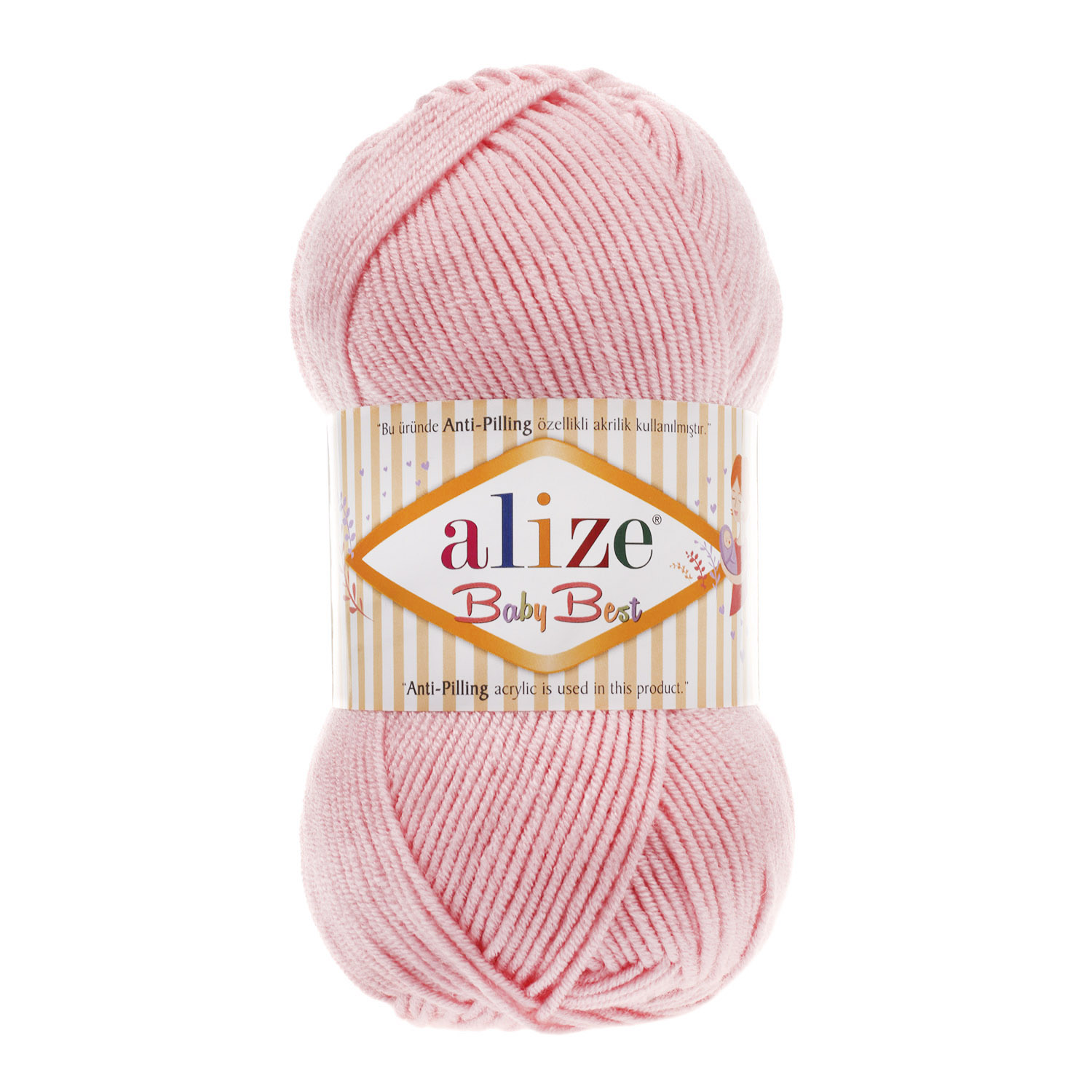 Пряжа Alize "Baby Best" (100гр) цв.161 пудра